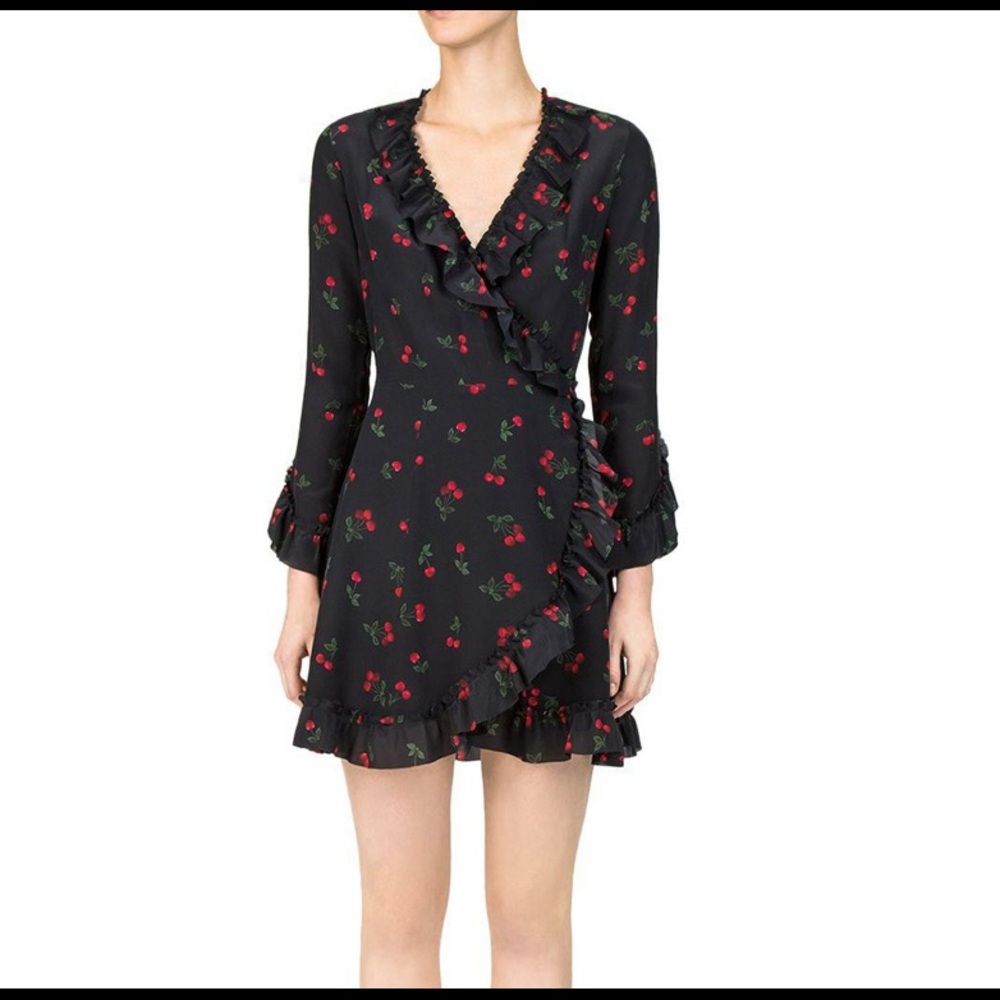 Kooples cherry love wrap dress medium
